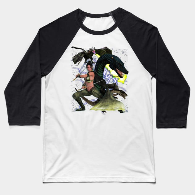 A genuinely sick dragon warrior princess Baseball T-Shirt by blueversion